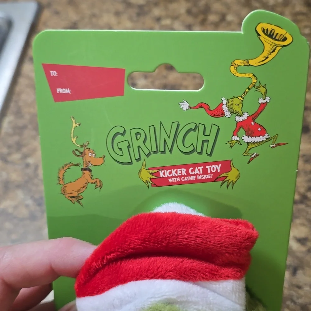 Grinch Plush Kicker Cat Toy‎ With Catnip Inside NWT